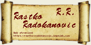 Rastko Radokanović vizit kartica